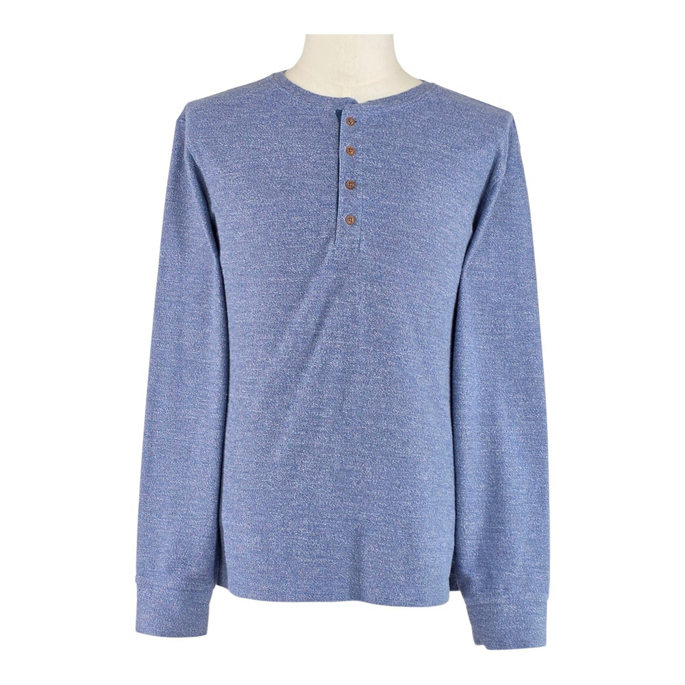 UNTUCKit Urey Men’s XX-Large Blue Henley Shirt Long Sleeve Knit Comfortable